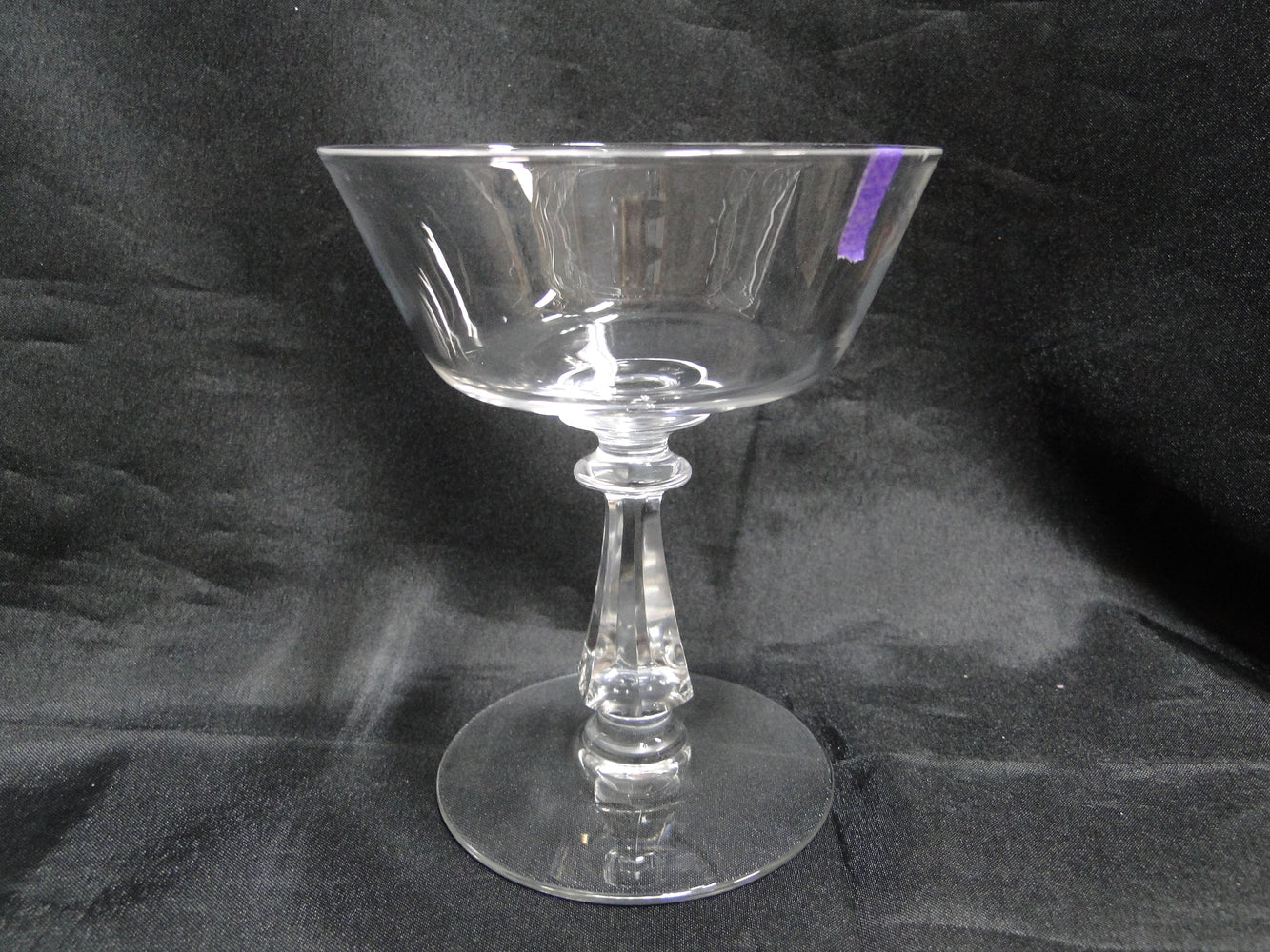 Val St. Lambert Walton, Faceted Stem: Champagne Sherbet (s), 4 3/4" Tall, As Is