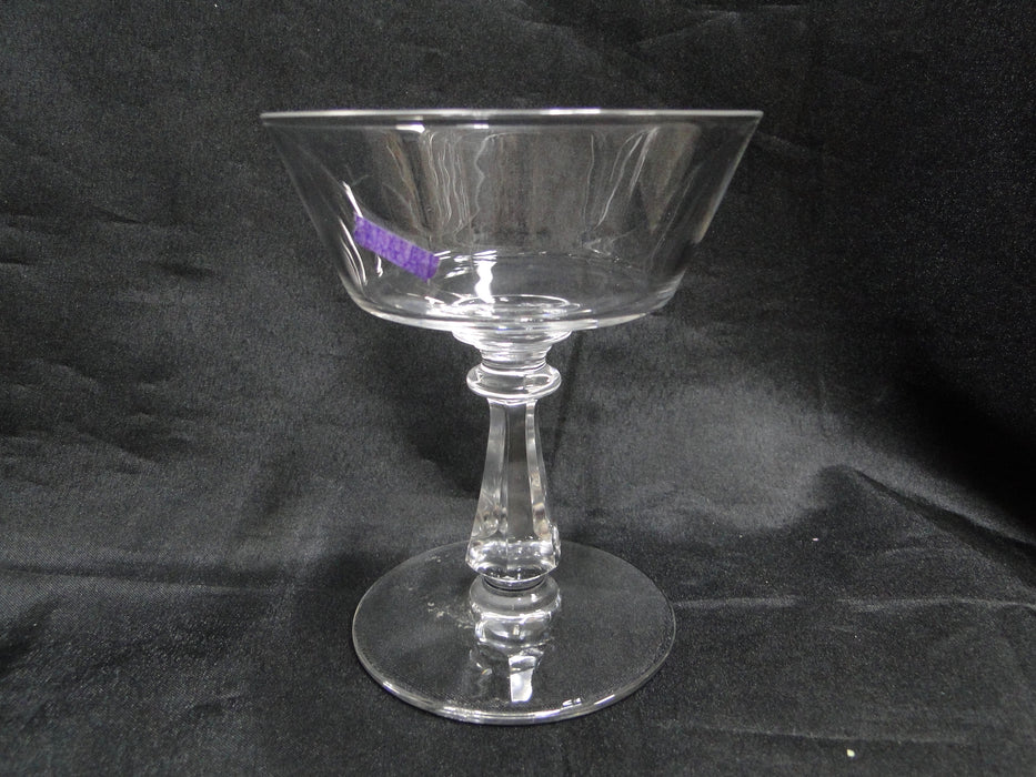 Val St. Lambert Walton, Faceted Stem: Champagne Sherbet (s), 4 3/4" Tall, As Is