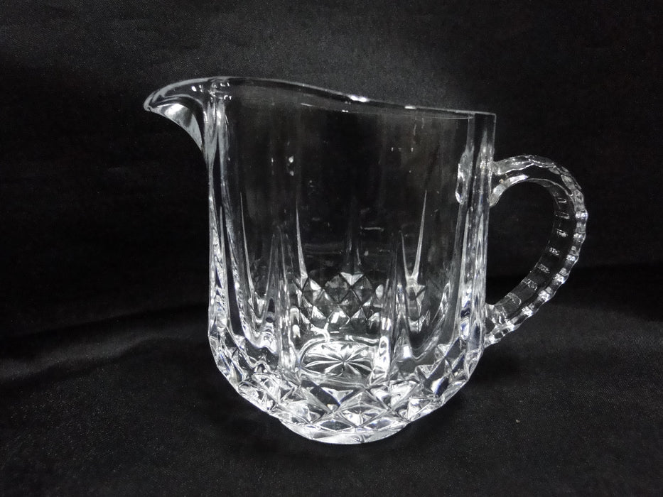 Cristal d'Arques Longchamps, Vertical & Diamond Cuts: Creamer, 3 1/4" Tall