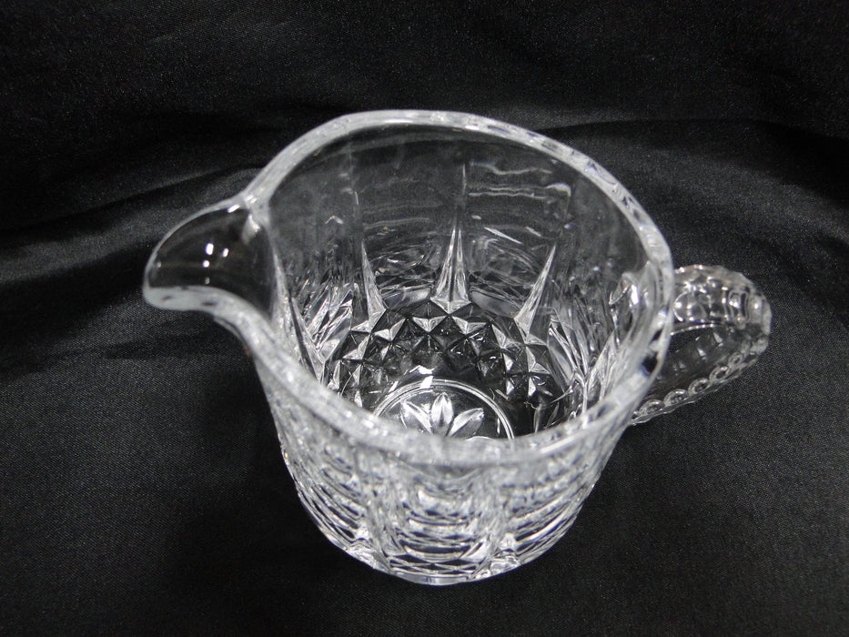Cristal d'Arques Longchamps, Vertical & Diamond Cuts: Creamer, 3 1/4" Tall