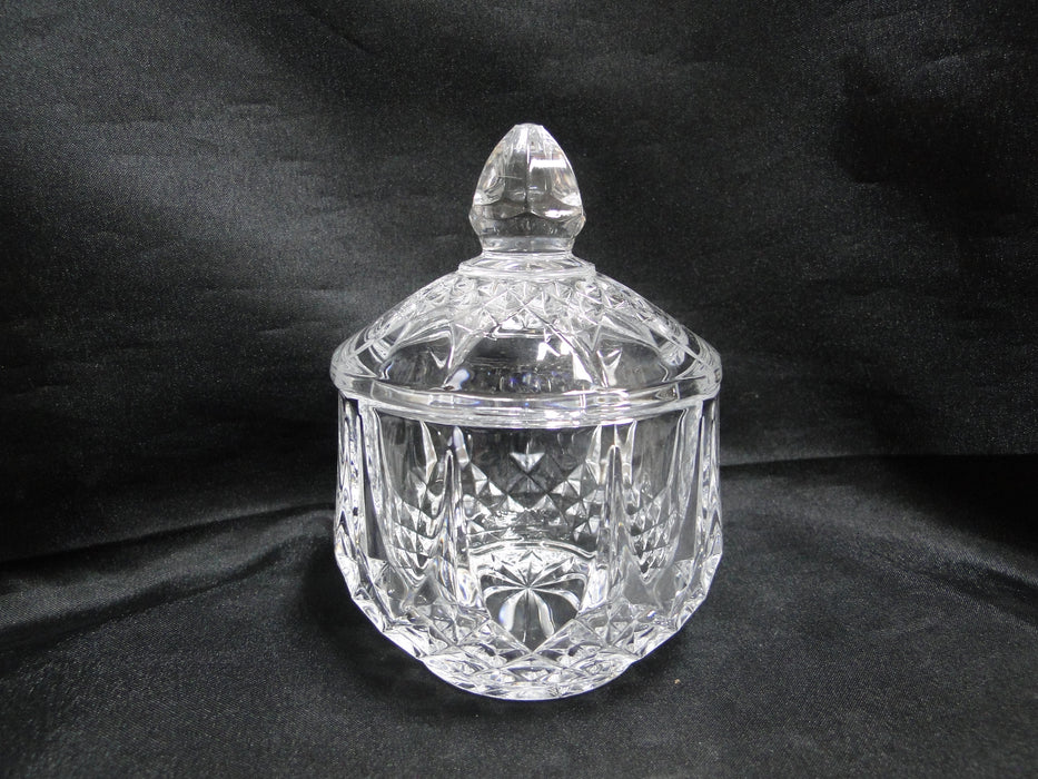 Cristal d'Arques Longchamps, Vertical & Diamond Cuts: Sugar Bowl & Lid