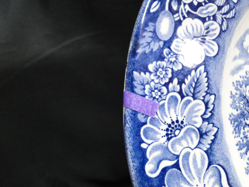 Staffordshire Liberty Blue, Blue & White Scene: Dinner Plate (s), 9 7/8", As Is