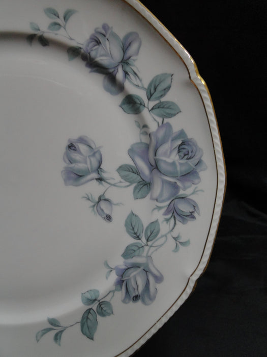 Royal Tettau Damask Rose, Blue / Green Roses: Dinner Plate, 10 1/2", As Is
