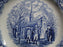 Staffordshire Liberty Blue, Blue & White Scene: Salad Plate (s),7", Crazing