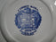 Staffordshire Liberty Blue, Blue & White Scene: Salad Plate (s),7", Crazing
