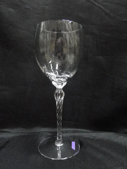 Lenox Aria Crystal, Twisted Stem: Water or Wine Goblet, 8 1/2" Tall, As Is