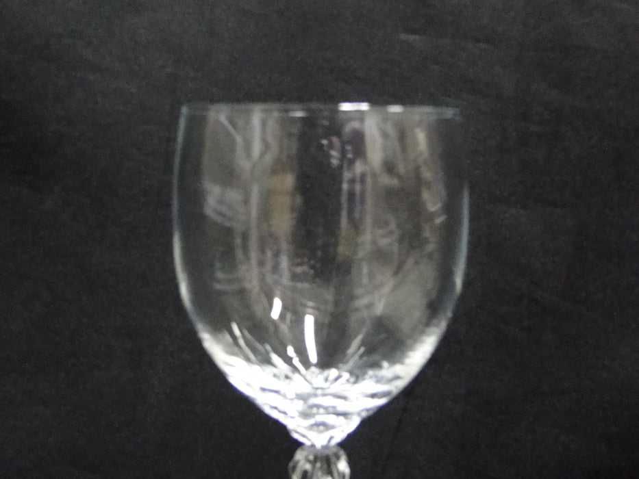 Lenox Aria Crystal, Twisted Stem: Water or Wine Goblet, 8 1/2" Tall, As Is