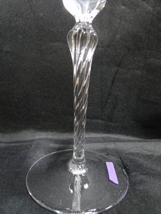 Lenox Aria Crystal, Twisted Stem: Water or Wine Goblet, 8 1/2" Tall, As Is