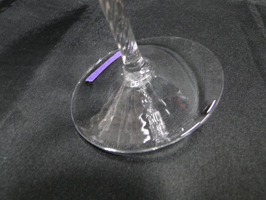 Lenox Aria Crystal, Twisted Stem: Water or Wine Goblet, 8 1/2" Tall, As Is