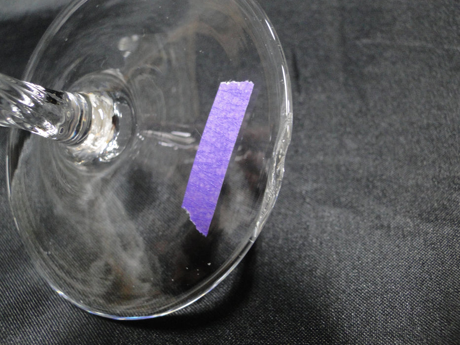 Lenox Aria Crystal, Twisted Stem: Water or Wine Goblet, 8 1/2" Tall, As Is
