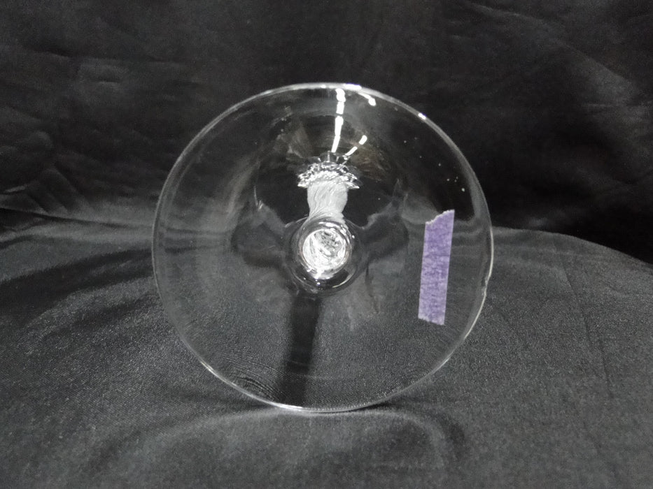 Lenox Aria Crystal, Twisted Stem: Water or Wine Goblet, 8 1/2" Tall, As Is