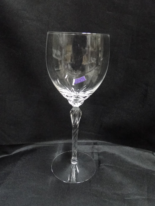 Lenox Aria Crystal, Twisted Stem: Water or Wine Goblet, 8 1/2" Tall, Bubble