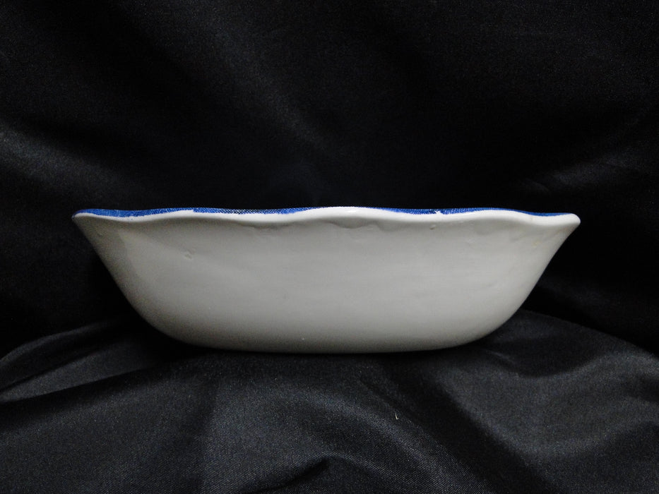 Staffordshire Liberty Blue, Blue & White Scene: Oval Serving Bowl, 9"