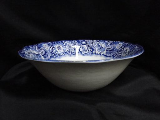 Staffordshire Liberty Blue, Blue & White Scene: Round Serving Bowl, 8.5" As Is