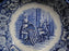 Staffordshire Liberty Blue, Blue & White Scene: Fruit Bowl, 5" x 1 1/4", Crazing