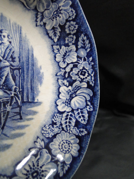 Staffordshire Liberty Blue, Blue & White Scene: Fruit Bowl, 5" x 1 1/4" Discolor