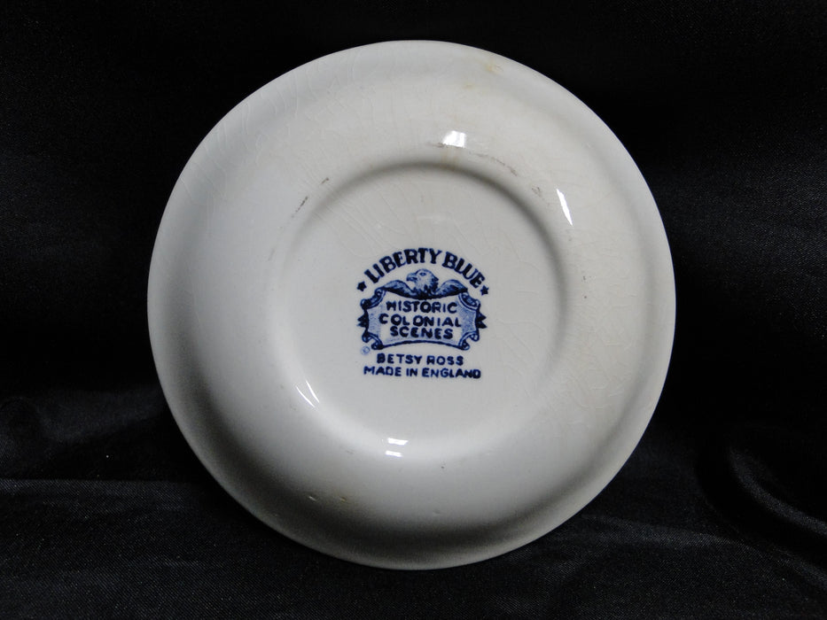 Staffordshire Liberty Blue, Blue & White Scene: Fruit Bowl, 5" x 1 1/4" Discolor