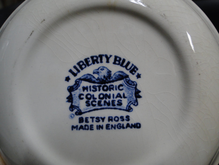 Staffordshire Liberty Blue, Blue & White Scene: Fruit Bowl, 5" x 1 1/4" Discolor