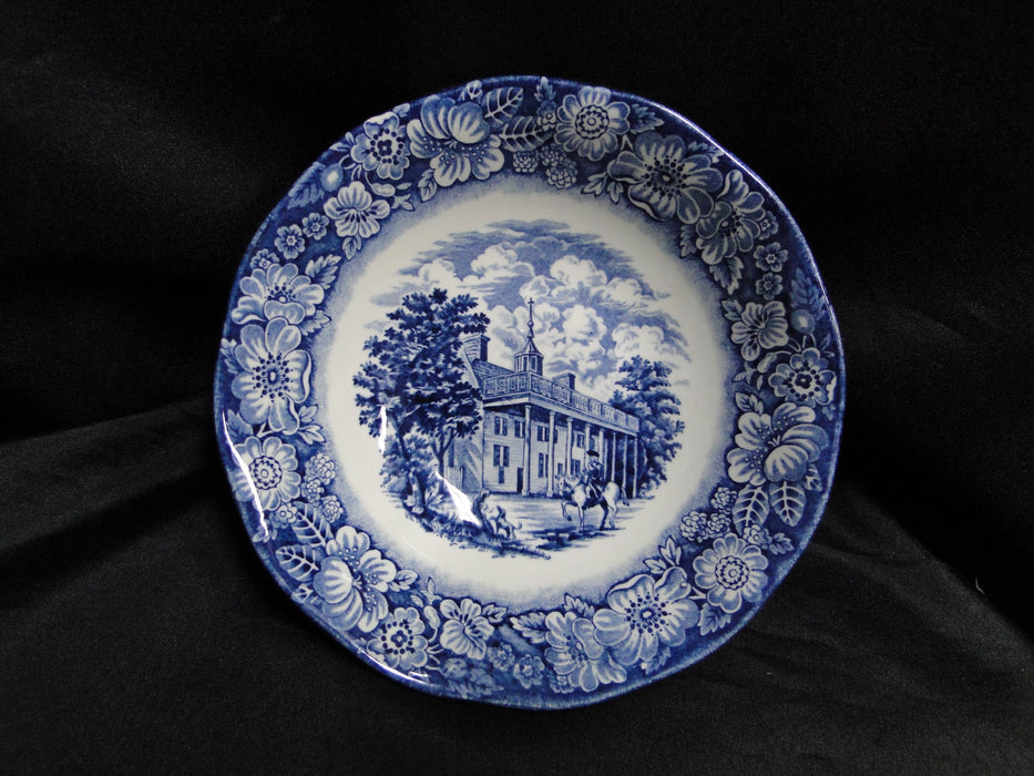 Staffordshire Liberty Blue, Blue & White Scene: Cereal Bowl (s), 6 3/8"