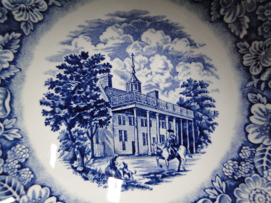 Staffordshire Liberty Blue, Blue & White Scene: Cereal Bowl (s), 6 3/8"