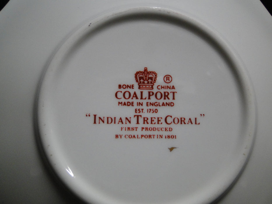 Coalport Indian Tree Coral: Cup & Saucer Set, 3" Tall