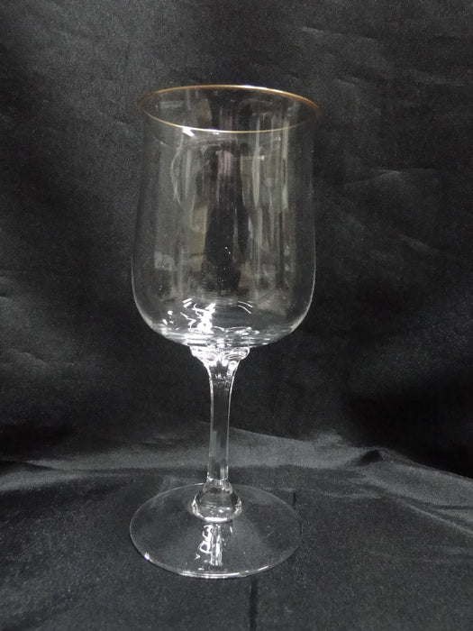 Lenox Intrigue Crystal, Gold Trim: Water or Wine Goblet (s), 7 1/8" Tall