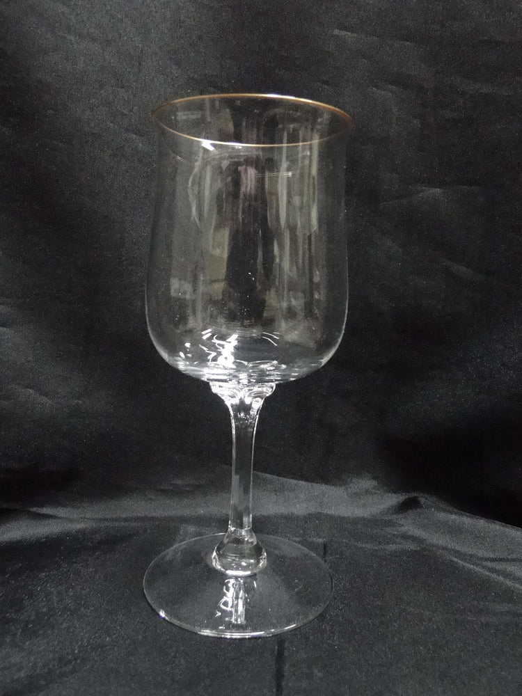 Lenox Intrigue Crystal, Gold Trim: Water or Wine Goblet (s), 7 1/8" Tall