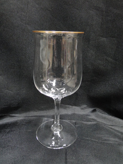 Lenox Intrigue Crystal, Gold Trim: Water or Wine Goblet (s), 7 1/8" Tall