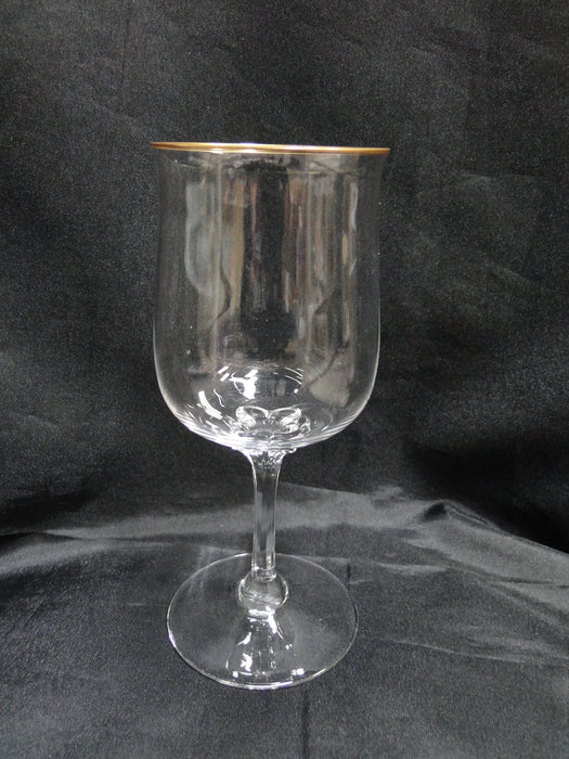 Lenox Intrigue Crystal, Gold Trim: Water or Wine Goblet (s), 7 1/8" Tall