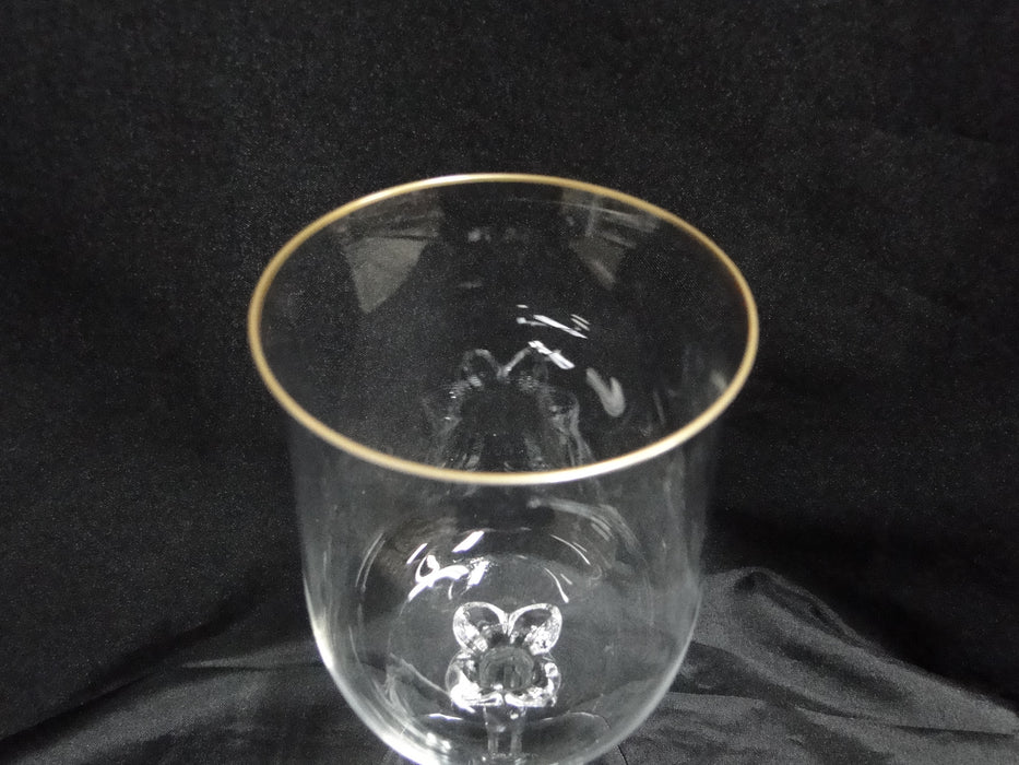 Lenox Intrigue Crystal, Gold Trim: Water or Wine Goblet (s), 7 1/8" Tall