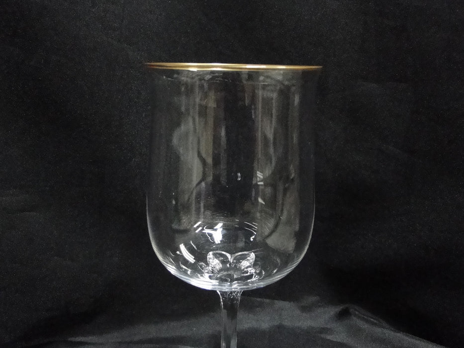 Lenox Intrigue Crystal, Gold Trim: Water or Wine Goblet (s), 7 1/8" Tall