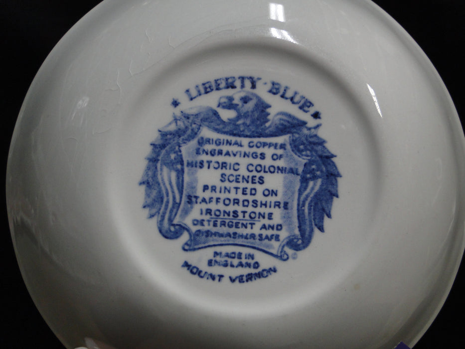 Staffordshire Liberty Blue, Blue & White Scene: Cereal Bowl (s), 6 3/8", As Is