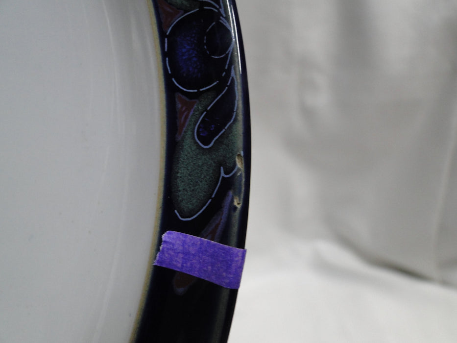 Denby-Langley Baroque, Cobalt Band w/ Flowers: Dinner Plate, 10 1/4", Nicks