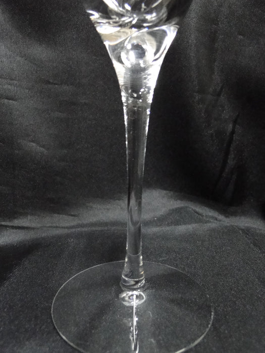 Lenox Kelly Crystal, Swirl Cuts,Gold Trim: Wine Glass, 7 7/8" Tall