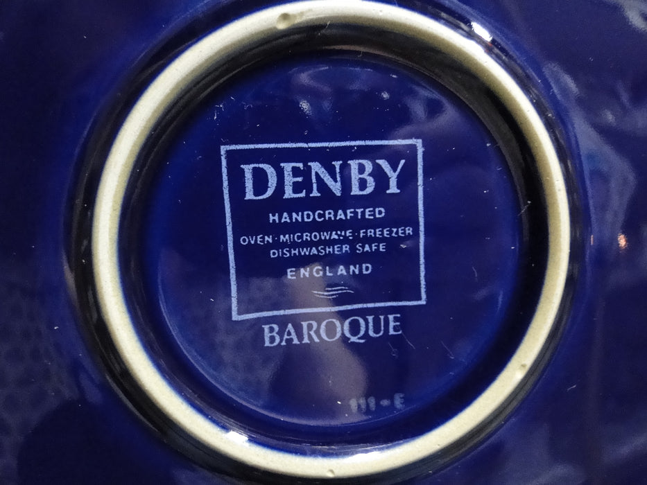 Denby-Langley Baroque, Cobalt Band w/ Flowers: Dinner Plate, 10 1/4", Nicks