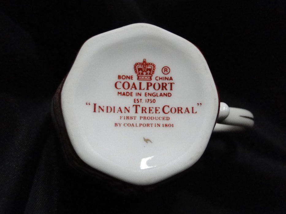 Coalport Indian Tree Coral: Creamer / Cream Pitcher, 3 3/4" Tall