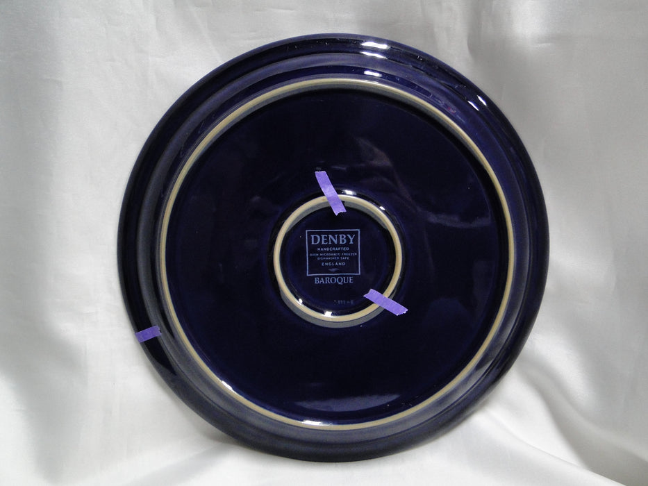 Denby-Langley Baroque, Cobalt Band w/ Flowers: Dinner Plate, 10 1/4", Nicks