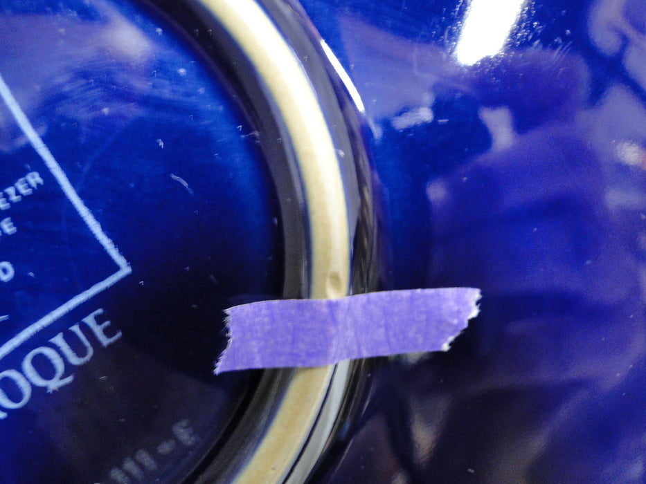 Denby-Langley Baroque, Cobalt Band w/ Flowers: Dinner Plate, 10 1/4", Nicks