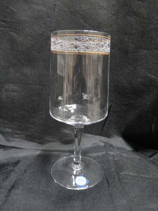 Lenox Mystique Crystal, Etched, Gold Bands: Water or Wine Goblet (s), 7"