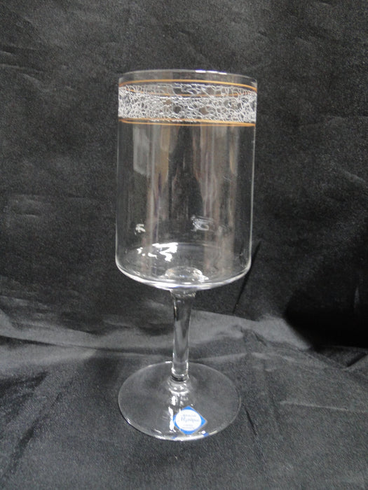 Lenox Mystique Crystal, Etched, Gold Bands: Water or Wine Goblet (s), 7"