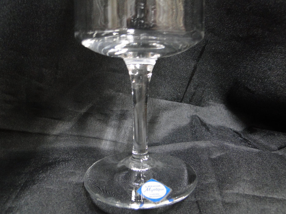 Lenox Mystique Crystal, Etched, Gold Bands: Water or Wine Goblet (s), 7"