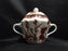 Coalport Indian Tree Coral: Sugar Bowl & Lid, 4 1/2" Tall