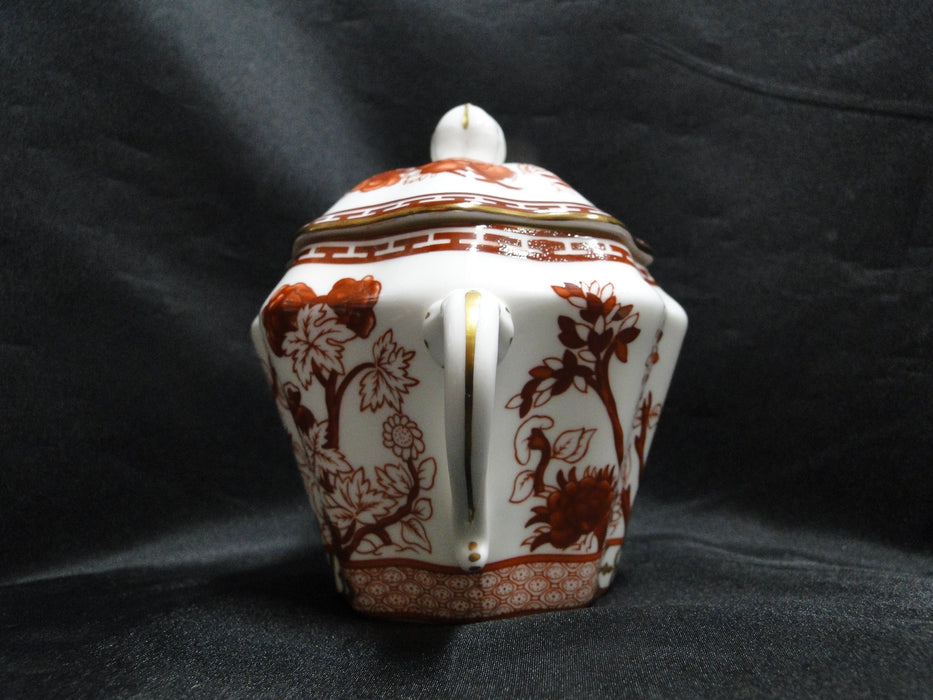 Coalport Indian Tree Coral: Sugar Bowl & Lid, 4 1/2" Tall