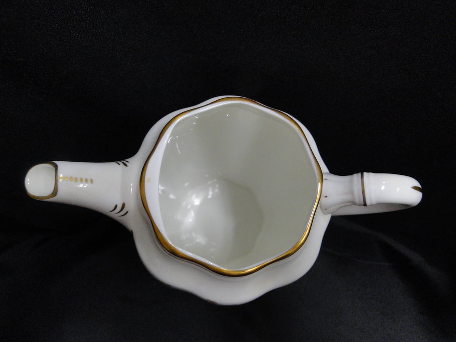 Coalport Indian Tree Coral: Coffee Pot & Lid, 8 3/4", Cracked Handle of Lid, As Is
