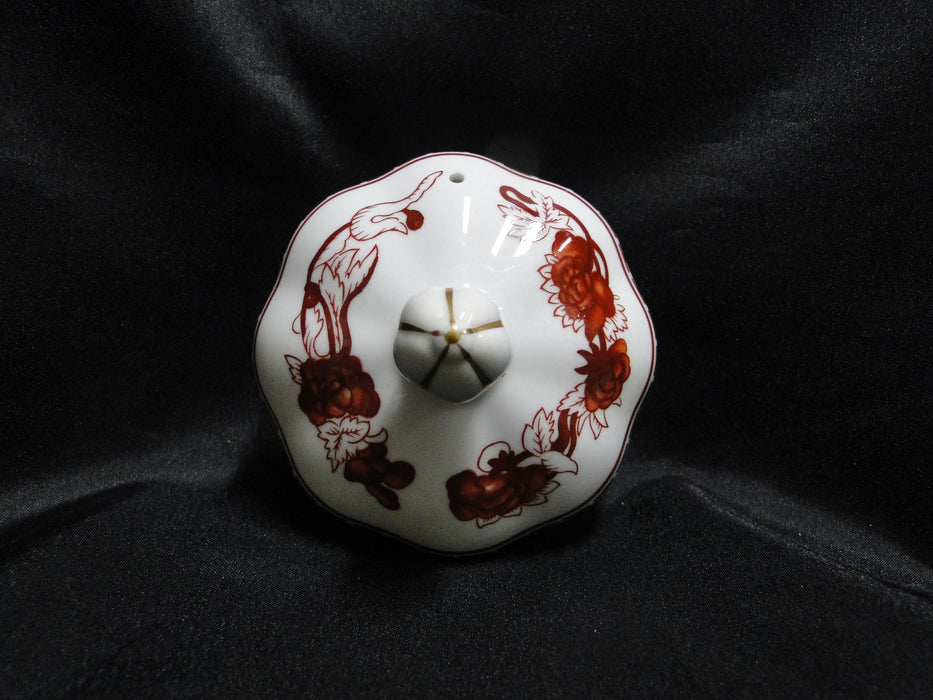 Coalport Indian Tree Coral: Coffee Pot & Lid, 8 3/4", Cracked Handle of Lid, As Is