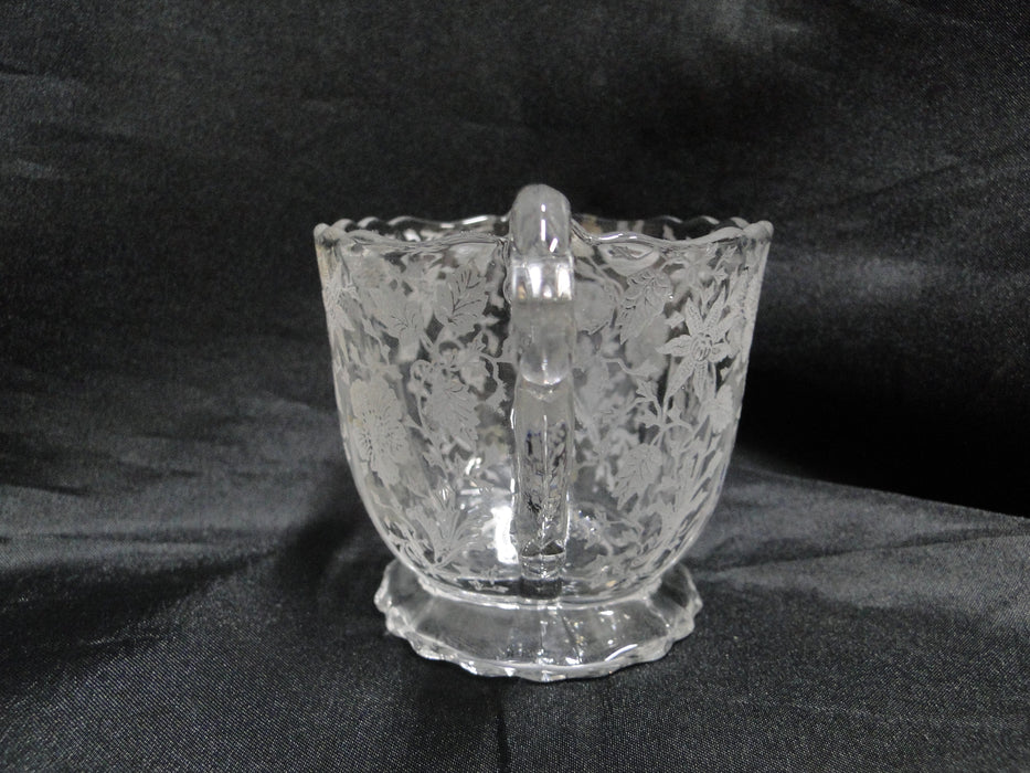 Cambridge Wildflower Clear: Open Sugar Bowl, 3" Tall