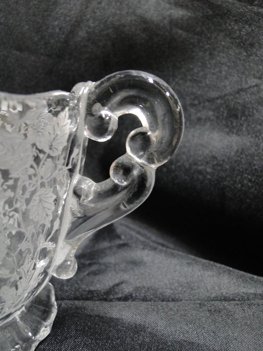 Cambridge Wildflower Clear: Open Sugar Bowl, 3" Tall