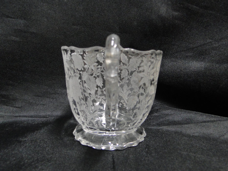 Cambridge Wildflower Clear: Open Sugar Bowl, 3" Tall