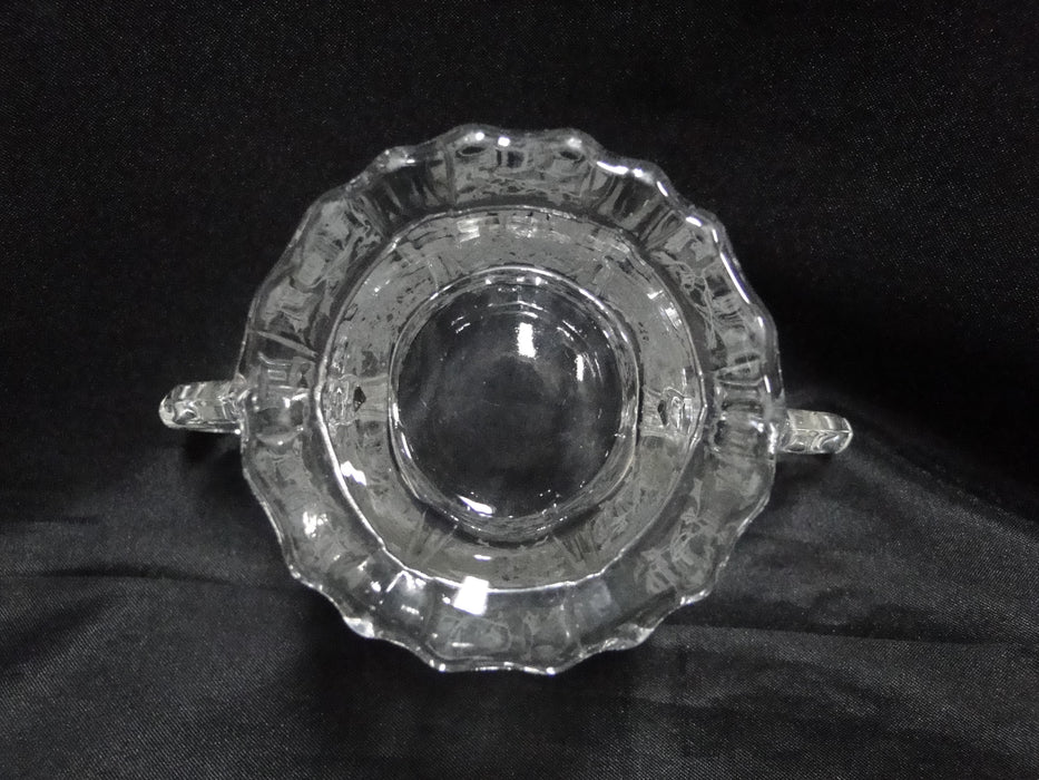 Cambridge Wildflower Clear: Open Sugar Bowl, 3" Tall