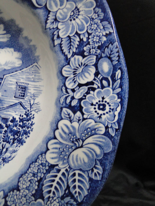 Staffordshire Liberty Blue, Blue & White Scene: Rim Soup Bowl (s), 8 5/8"